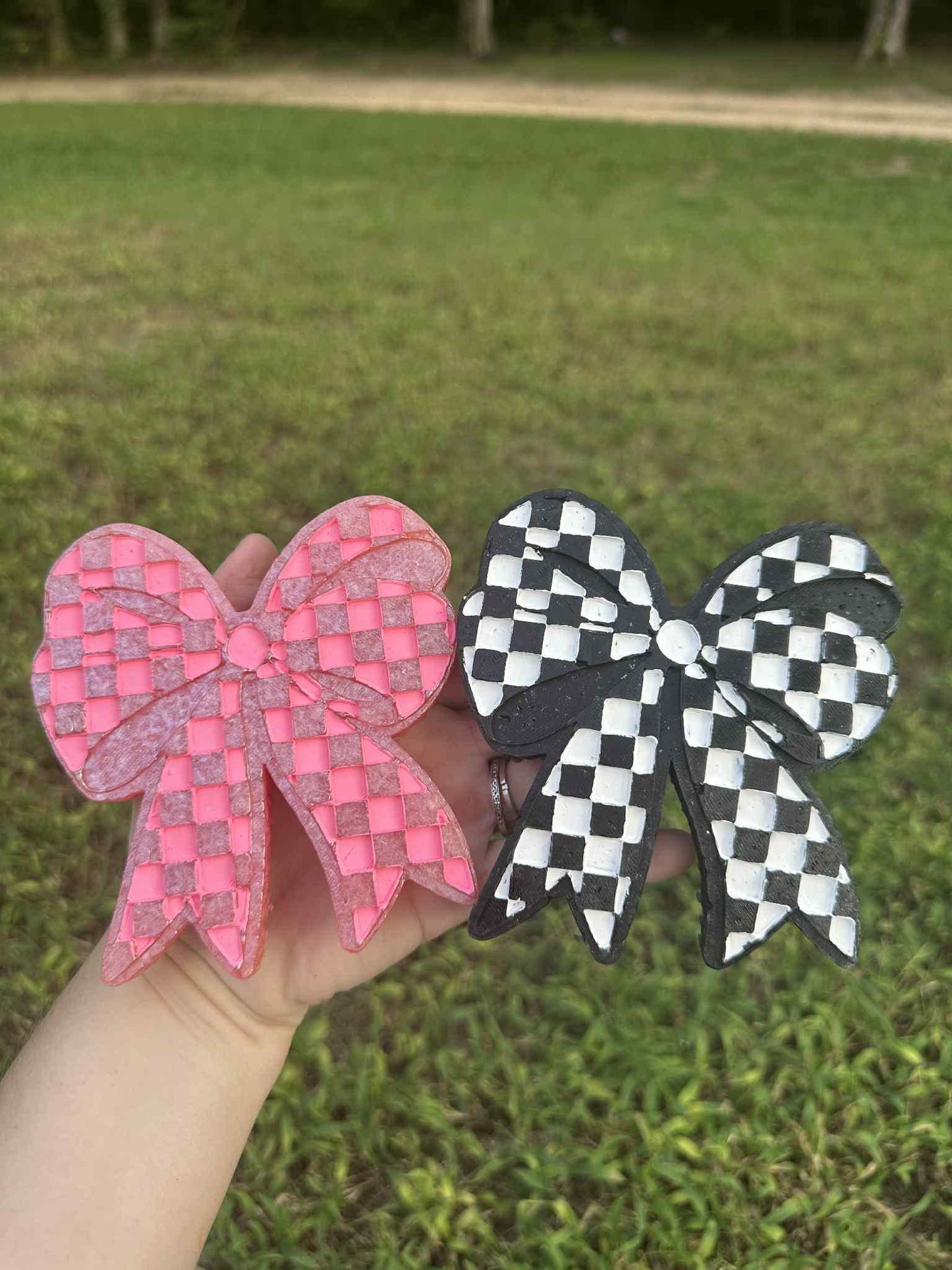 Checkered Print Bow Car Freshie, Bow Car Freshies, Wholesale Car Freshies, Western Car Freshies