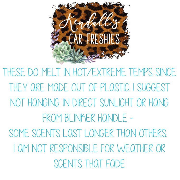 Cow Ear Tag Car Freshie Car Scent, Car Freshener, Aroma Bead Freshies, Custom Car Freshies