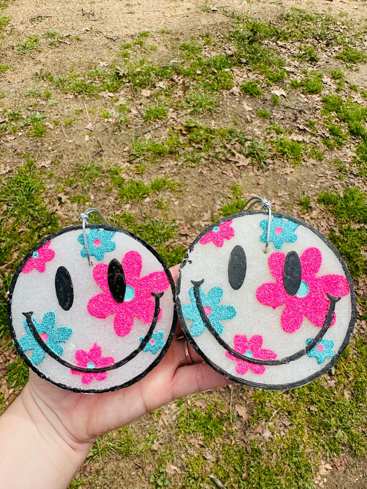 Smiley Face Daisy Car Freshie, Smiley Flower Car Freshie, Wholesale Freshies, Custom Car Freshies