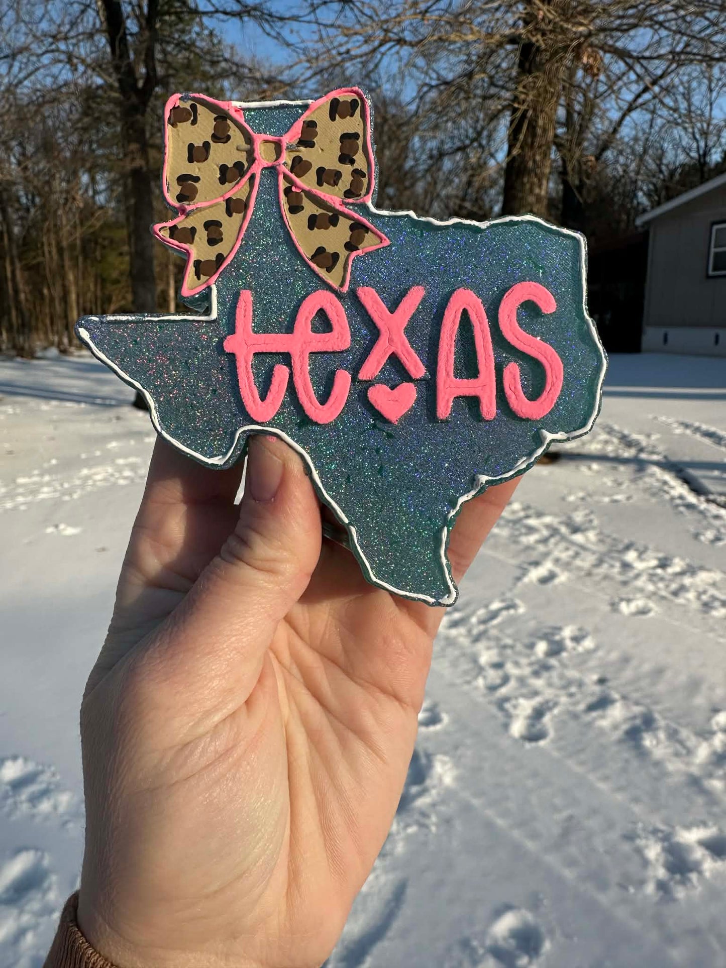 Oklahoma with Bow Car Freshies, Texas with Bow Car Freshies, Florida with Bow Car Freshies, State Car Freshies, State with Bow Car Freshies