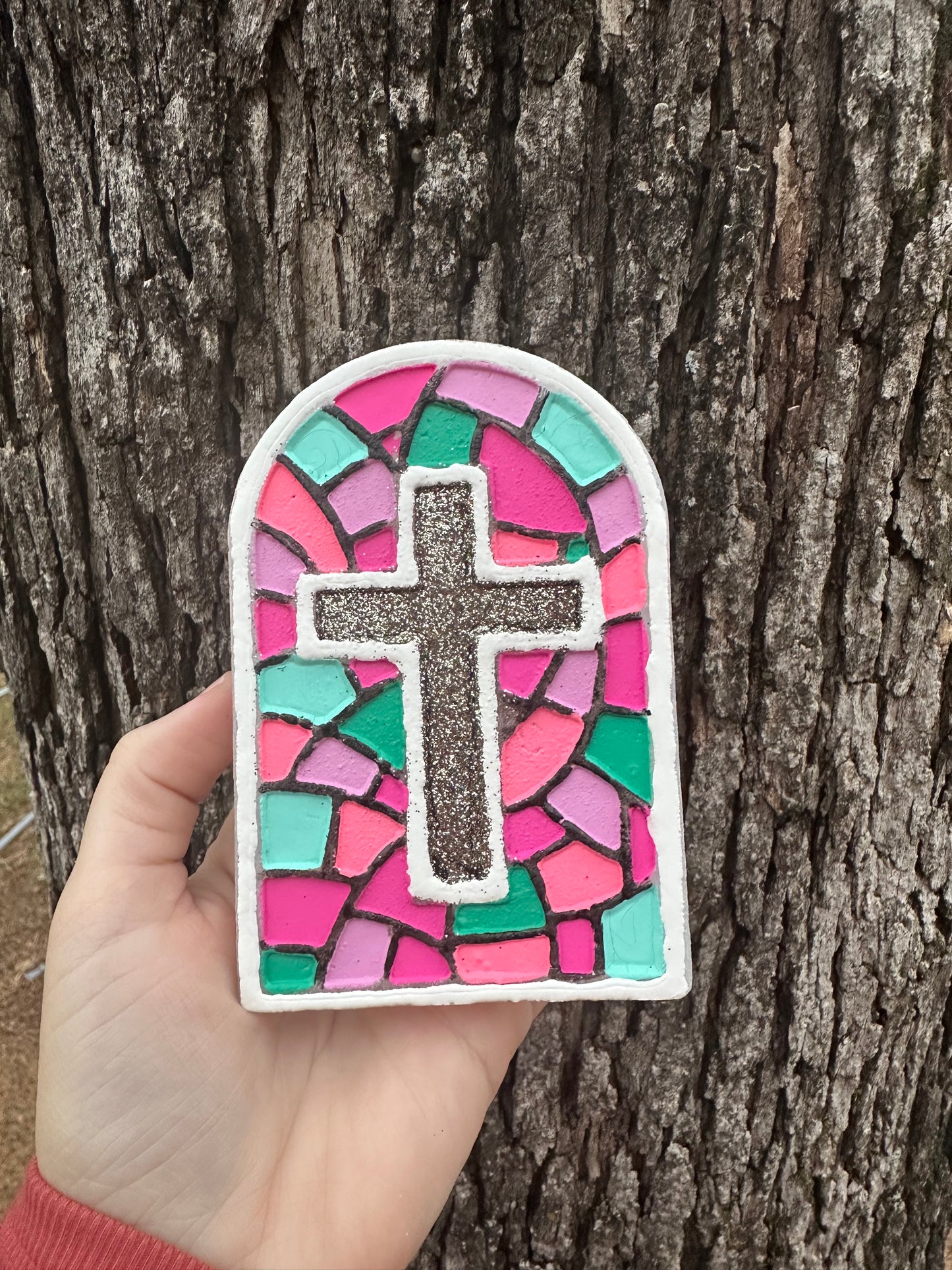 Cross Car Freshies, Stained Glass Cross Freshies, Faith based Car Freshies, Wholesale Car Freshies, Christian Car Freshies