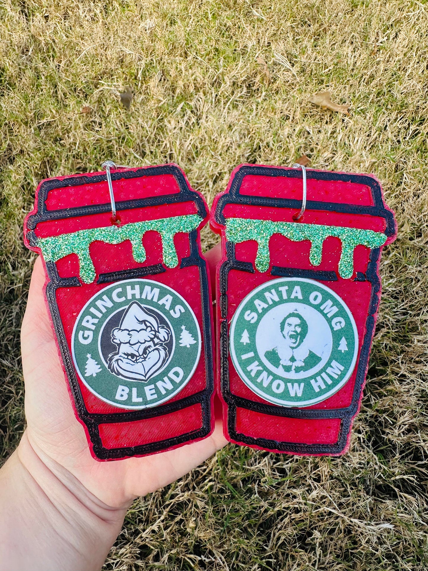 Grumpy Santa, Elf Cup Car Freshie, Drip Cup Car Freshies, Christmas Car Freshies, Wholesale Car Freshies,