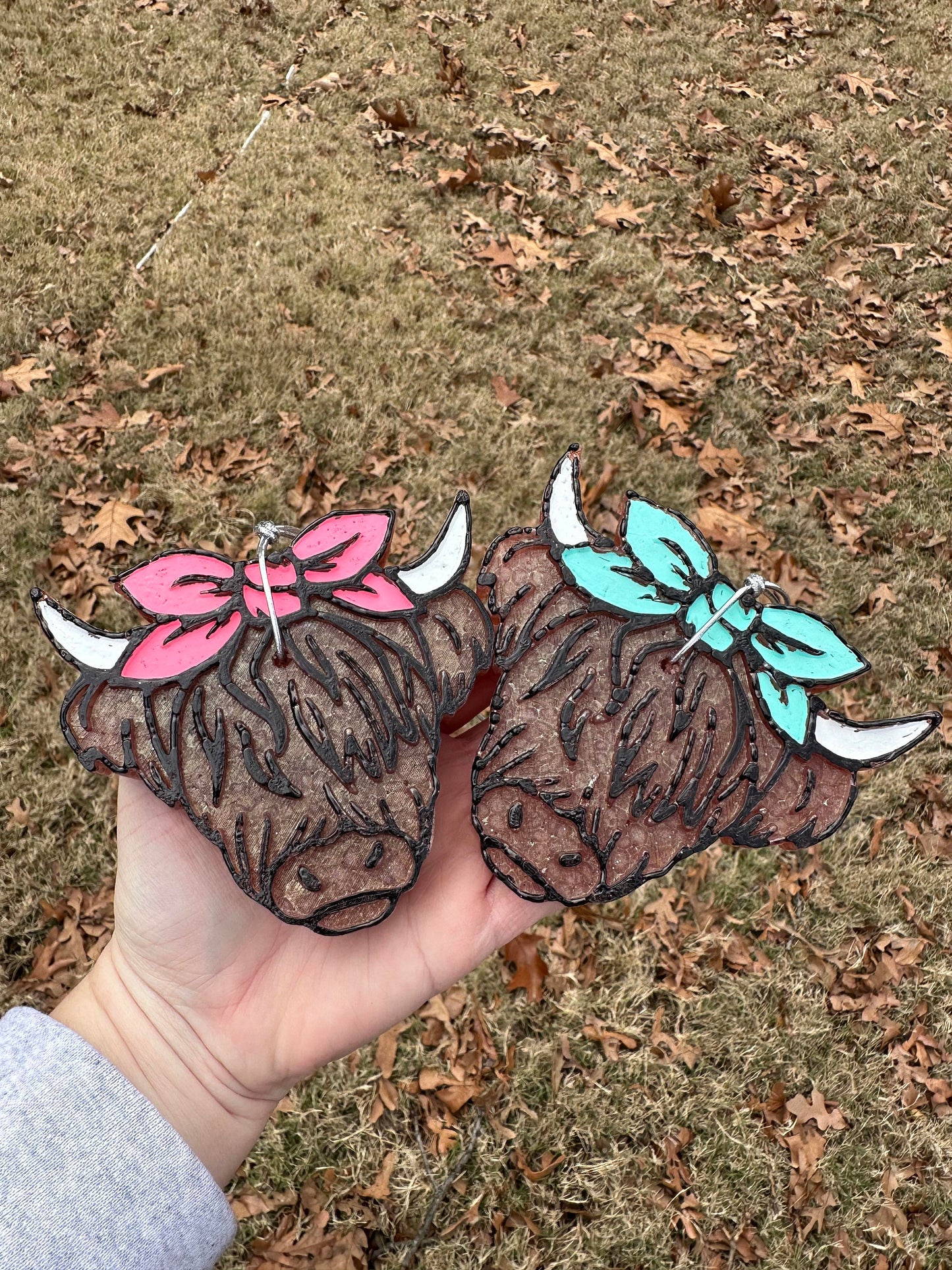 Highland cow car Freshie, Car Scent, Western Car FRESHIES, Aroma Bead Car Scents