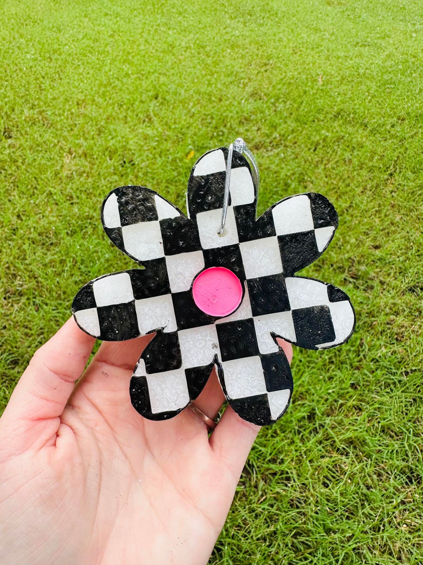 Checkered Flower Car Freshies, Checkered Car Freshies, Western Car Freshies, Wholesale Freshies, Custom Car Freshies