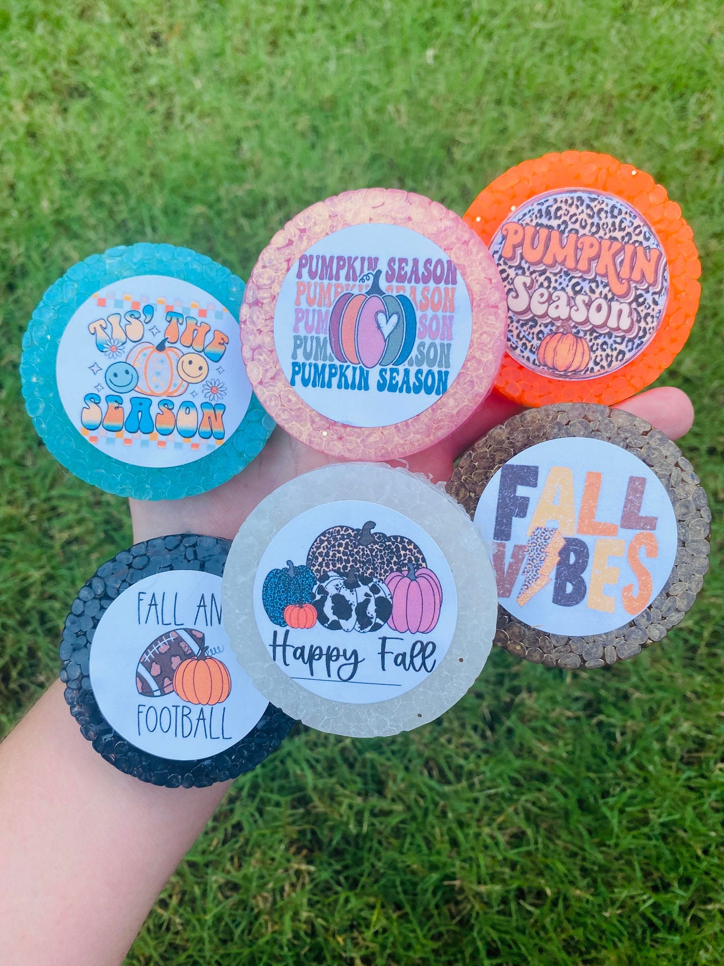 Fall/Halloween Cardstock Freshies, Custom Car Freshies, Wholesale Car Freshies, Aroma Bead Car Scents, Cardstock Car Freshies