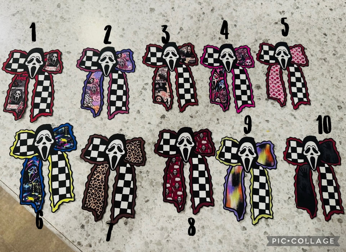 Ghost Face Bow Car Freshie, Ghost Face Halloween Freshies, Fall Car Freshies,