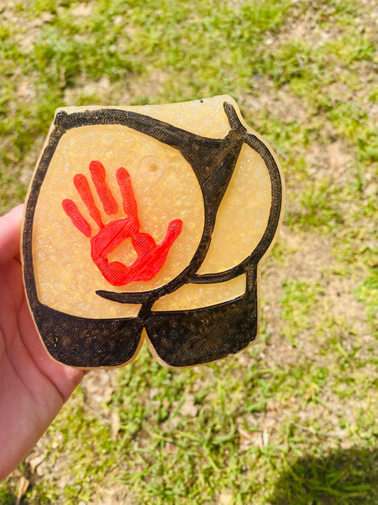 Hiney Handprint Car Freshie, Handprint Butt Car Freshie, Aroma Bead Car Scents, Custom Car FRESHIES,