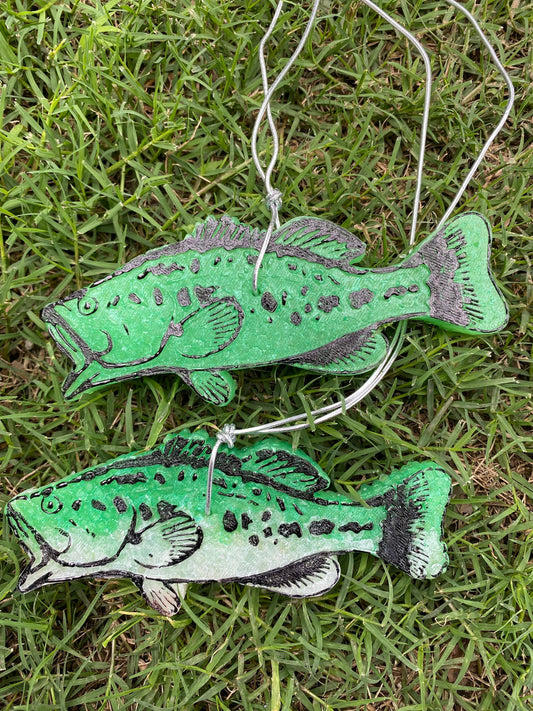 Bass Car Freshie, Car Scent, Car Freshener, Aroma Bead Freshies, Custom Car Freshies, Fish Car Freshies