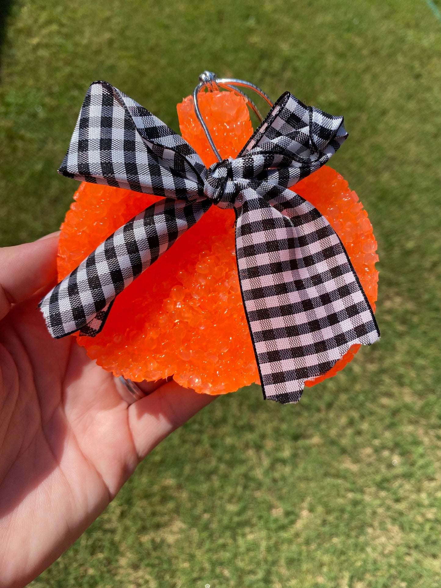 Pumpkin with Bow Car Freshie