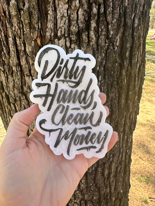 Dirty Hands Clean Money Freshie, Manly Freshies, Guy Car Freshies
