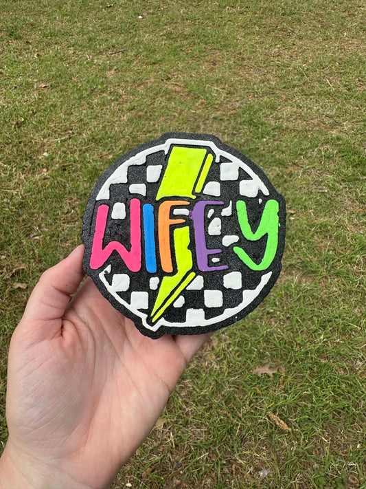 Wifey Car Freshies, Wife Car Freshies, Checkered Print Car Freshies