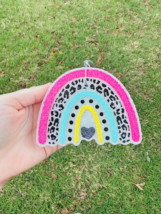 Boho Rainbow Freshie, Leopard Rainbow Freshie, Custom Car Freshies, Wholesale Car Freshies