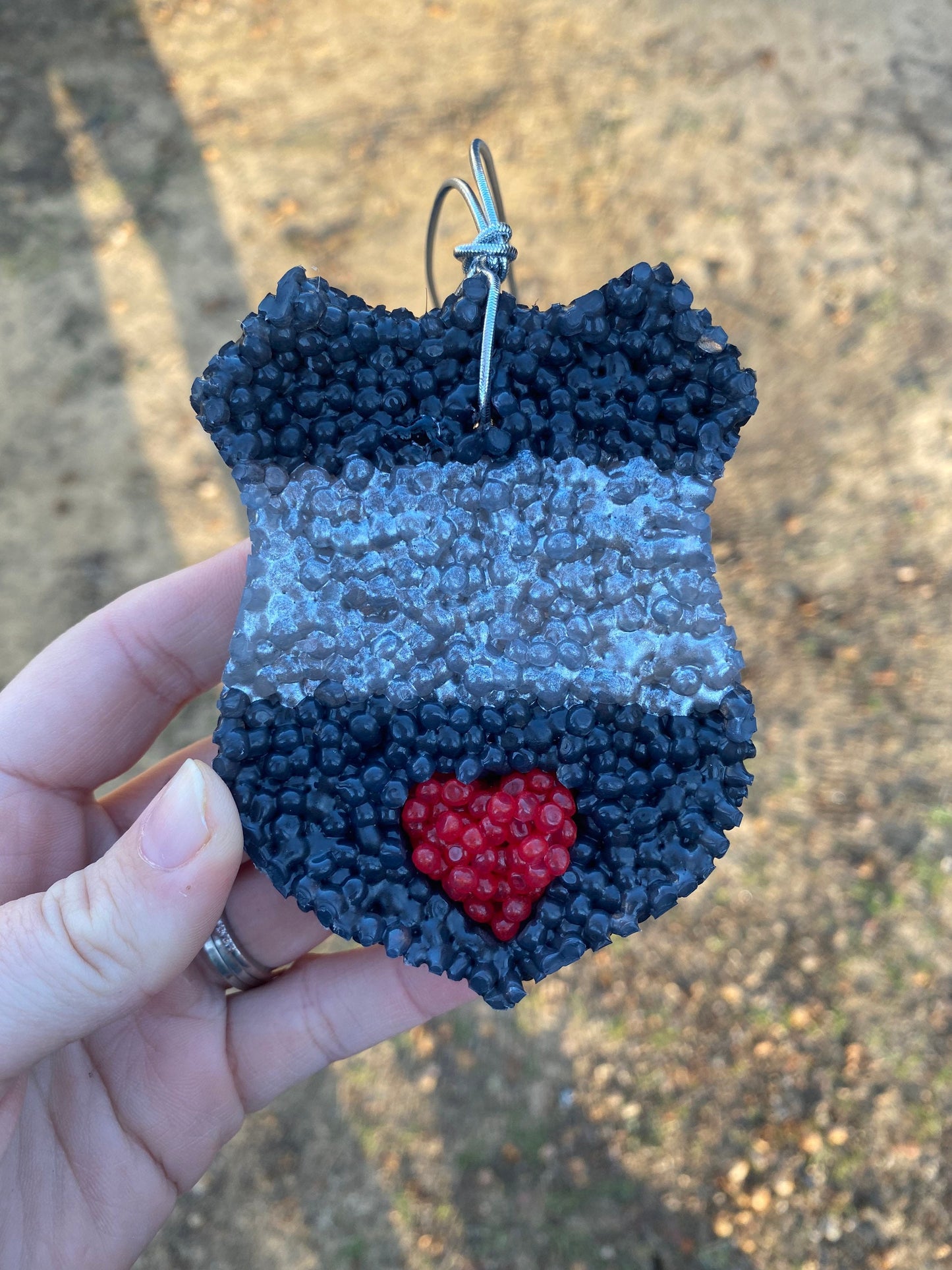Thin blue line heart badge car freshie, Car Scent, Car Freshener, Aroma Bead Freshies, Police Badge Car Freshie