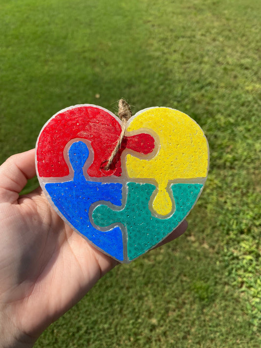 Autism Awareness Heart Car Freshie, Car Scent, Car Freshener, Custom Car Freshies