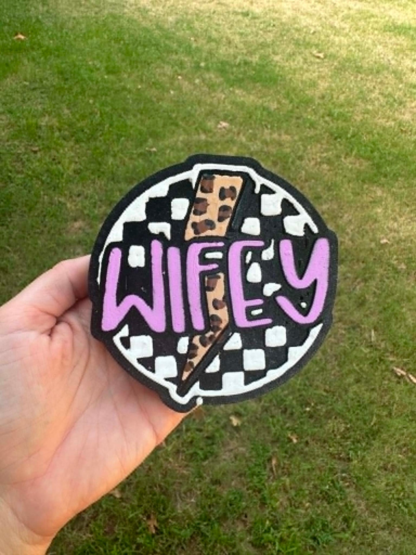 Wifey Car Freshies, Wife Car Freshies, Checkered Print Car Freshies