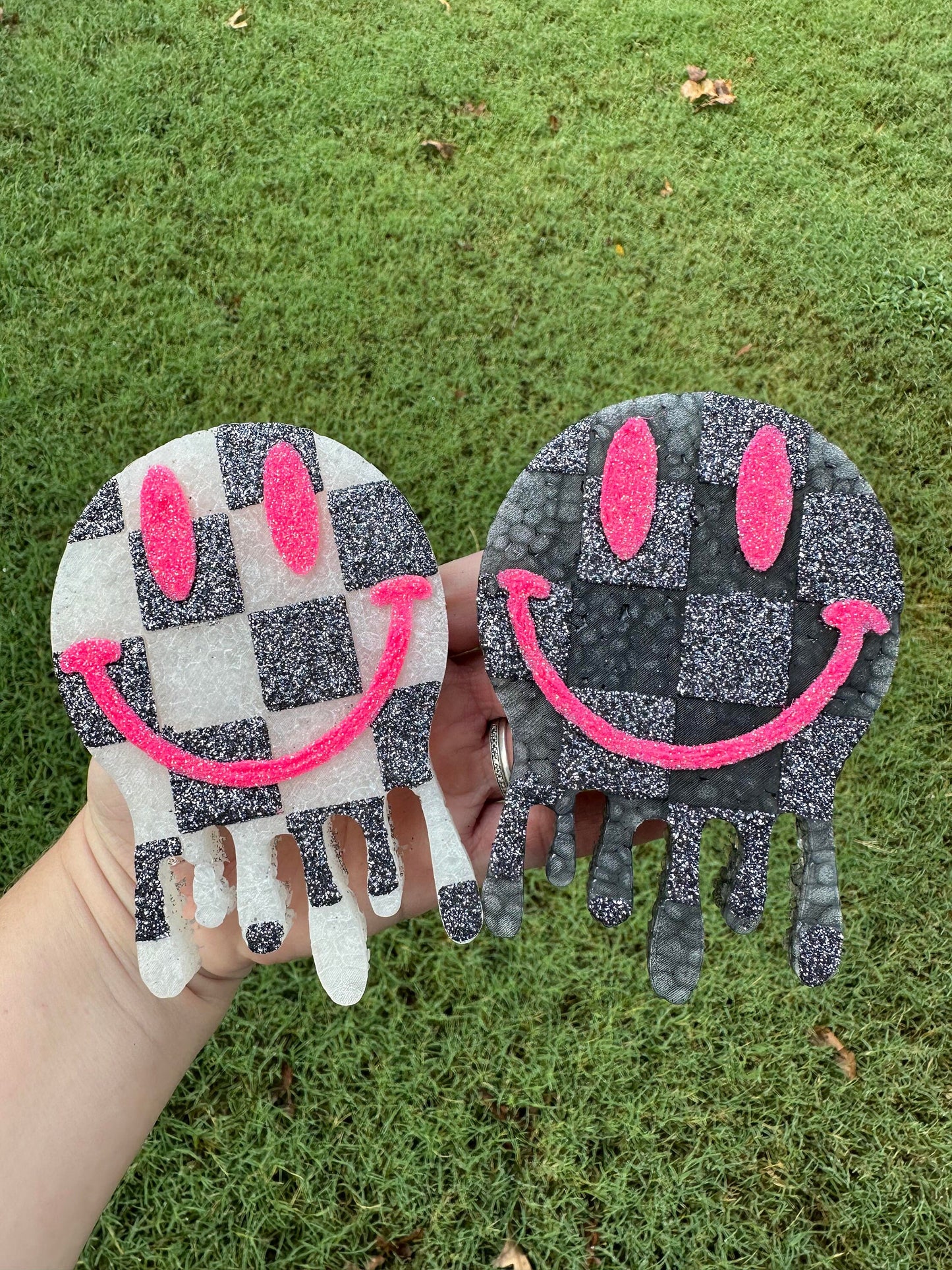 Drip Smiley Face Car Freshies, Checkered Car Freshies, Custom Car Freshies, Wholesale Car Freshies, Smiley Face Car Freshies