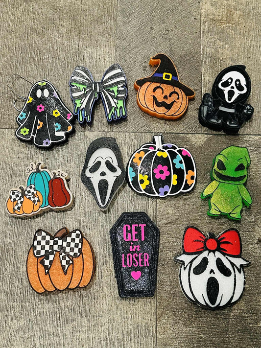 Halloween Freshies, Ghost Face Freshies, Pumpkin Freshies,Checkered Print Freshies, Wholesale Freshies, Fall Car Freshies