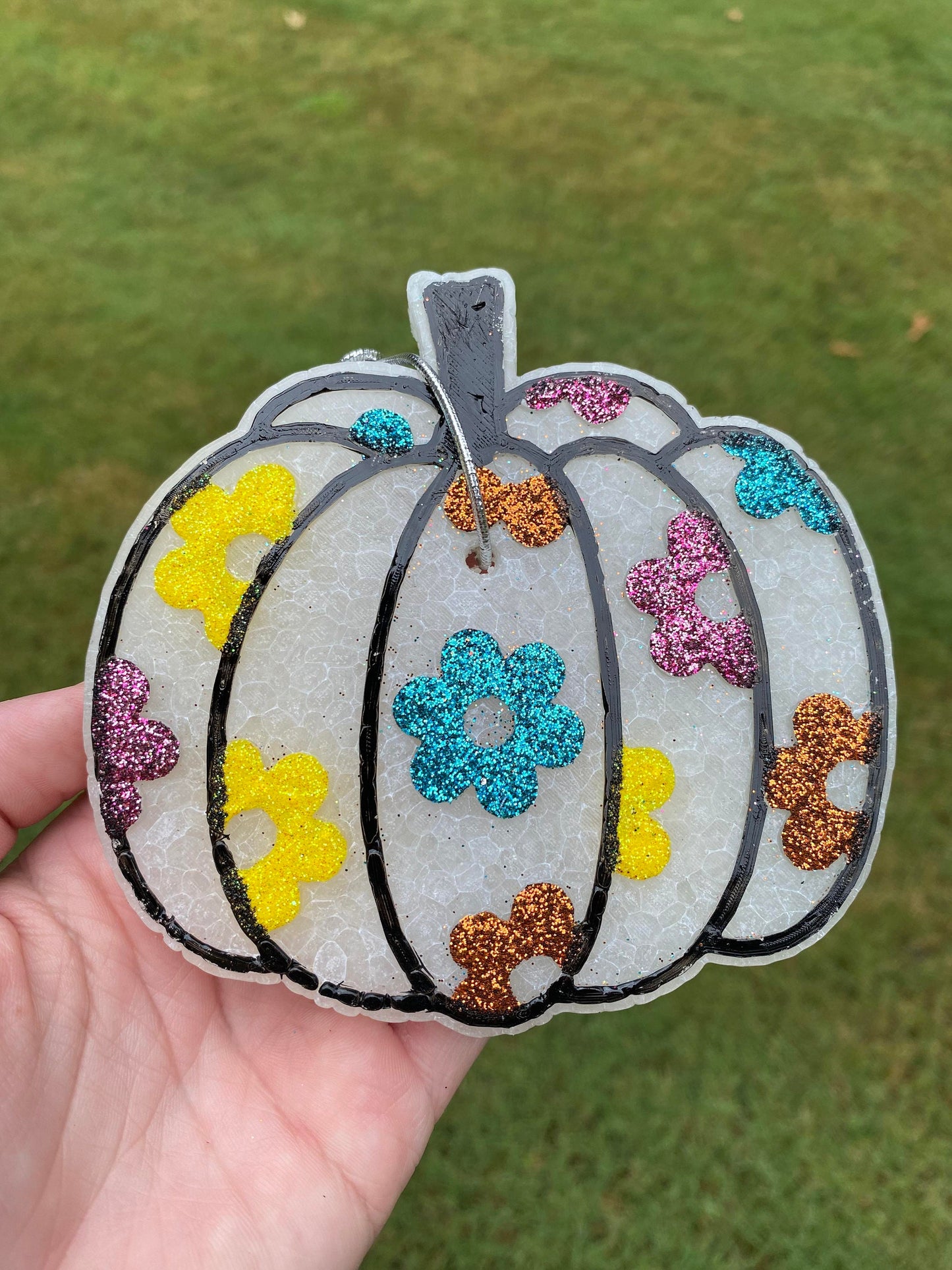 Floral Pumpkin Car Freshies, Floral Ghost Car Freshies