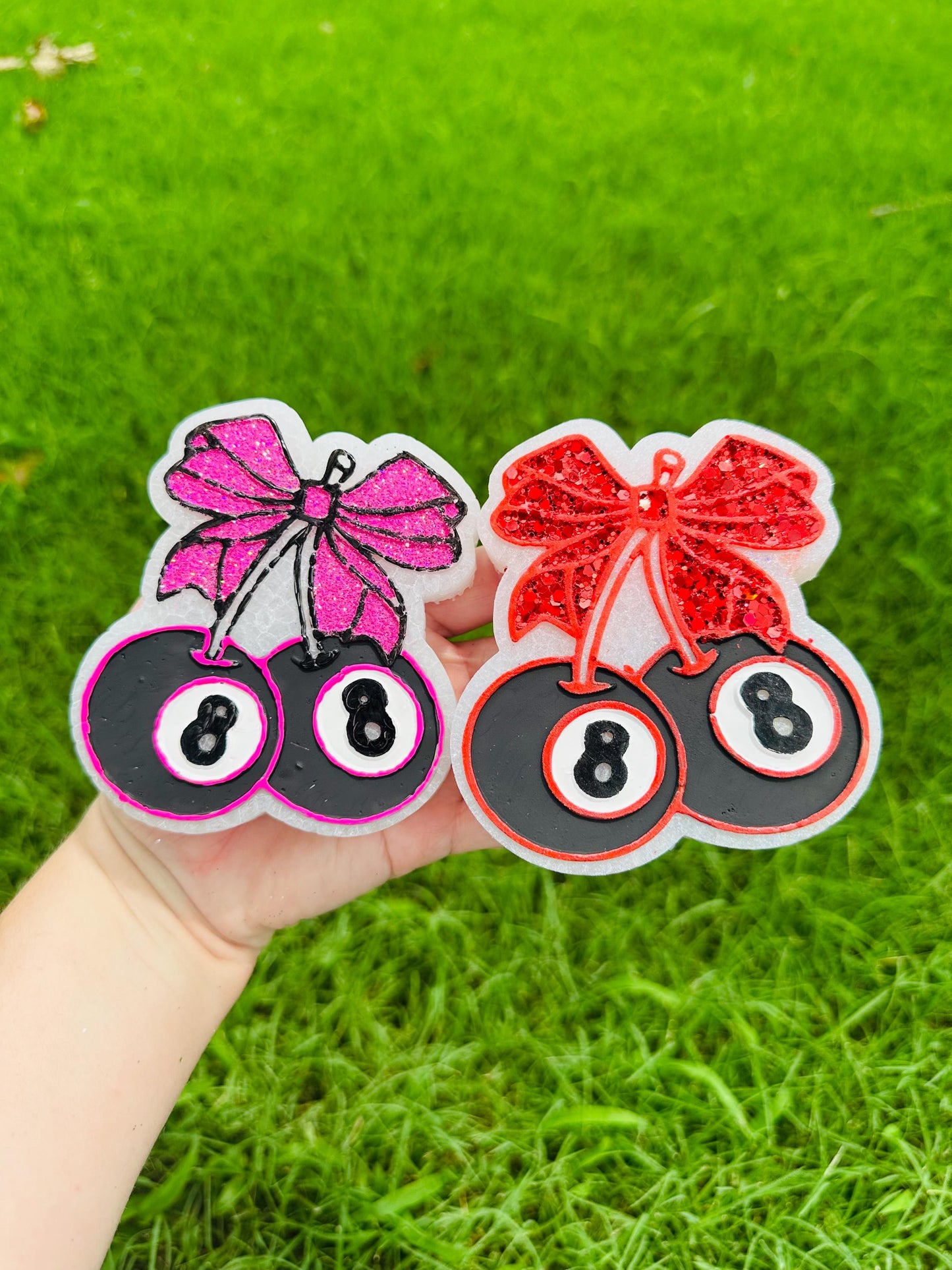 Eight Ball with Bow Car Freshies, Bow Car Freshies, Western Car Freshie, Wholesale Car Freshies