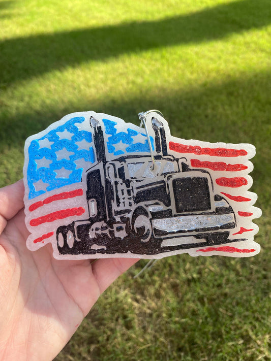 Semi Truck Car Freshie, Truck Driver Car Freshies, Semi Flag Car Freshies, Guys Car Freshies, Mens Car Freshies, Wholesale Car Freshies