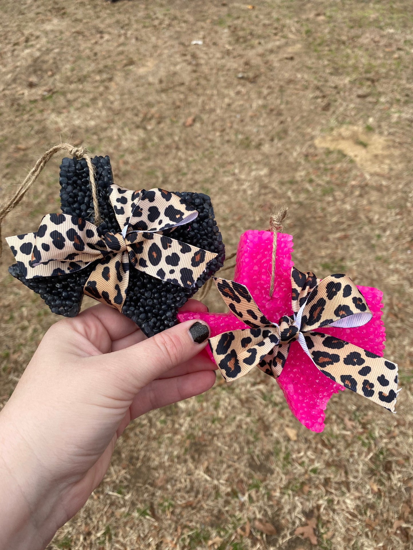 Texas Car Freshie with Bow, Car Scent, Car Freshener, Aroma Bead Freshies