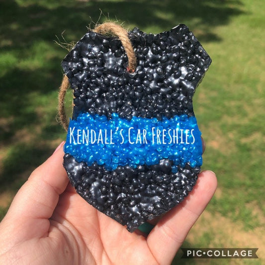 Thin Blue Line Badge Car Freshie